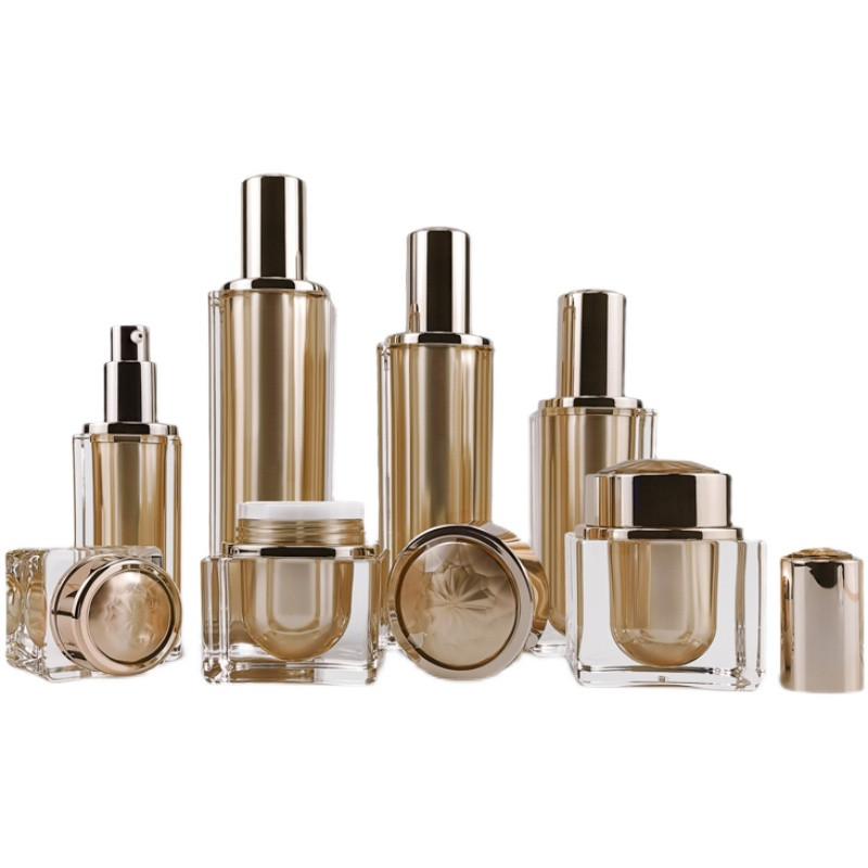 Luxury Skincare Packaging - Pot à crème en acrylique doré