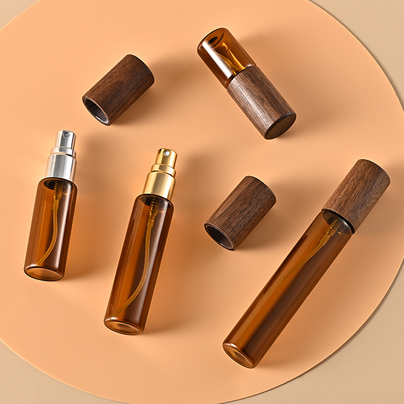 Luxury Skincare Packaging - Flacon pulvérisateur en verre transparent ambré,
