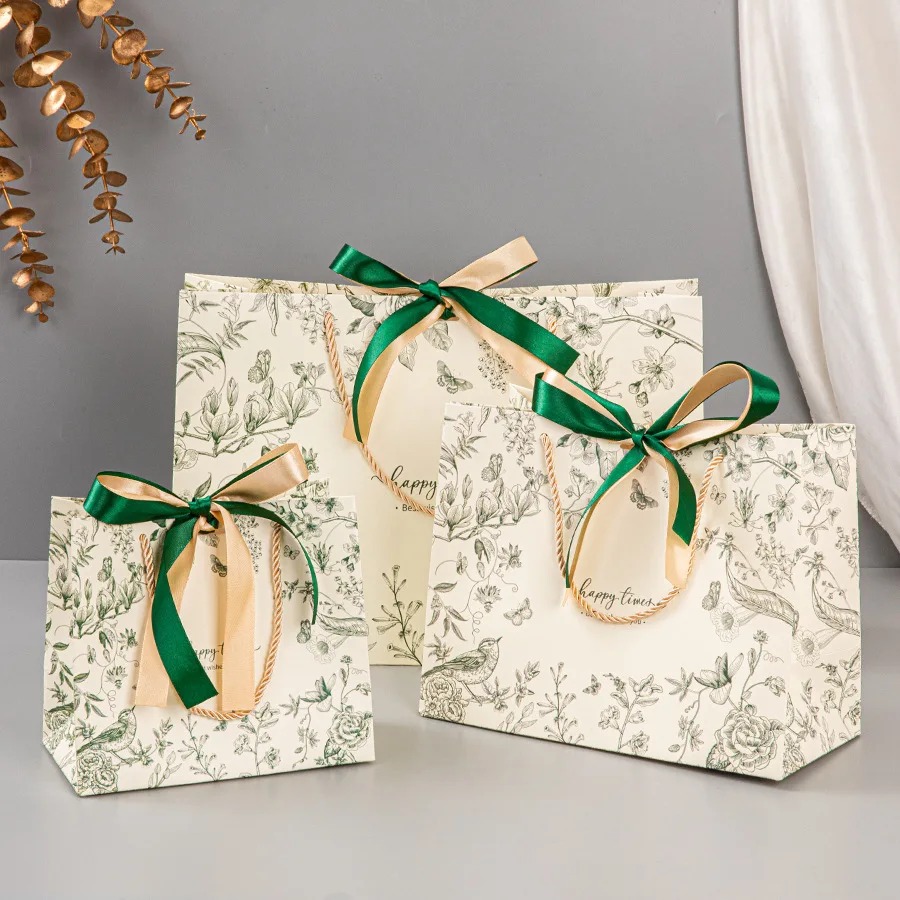 Luxury Skincare Packaging - 10 sacs cadeaux en papier à